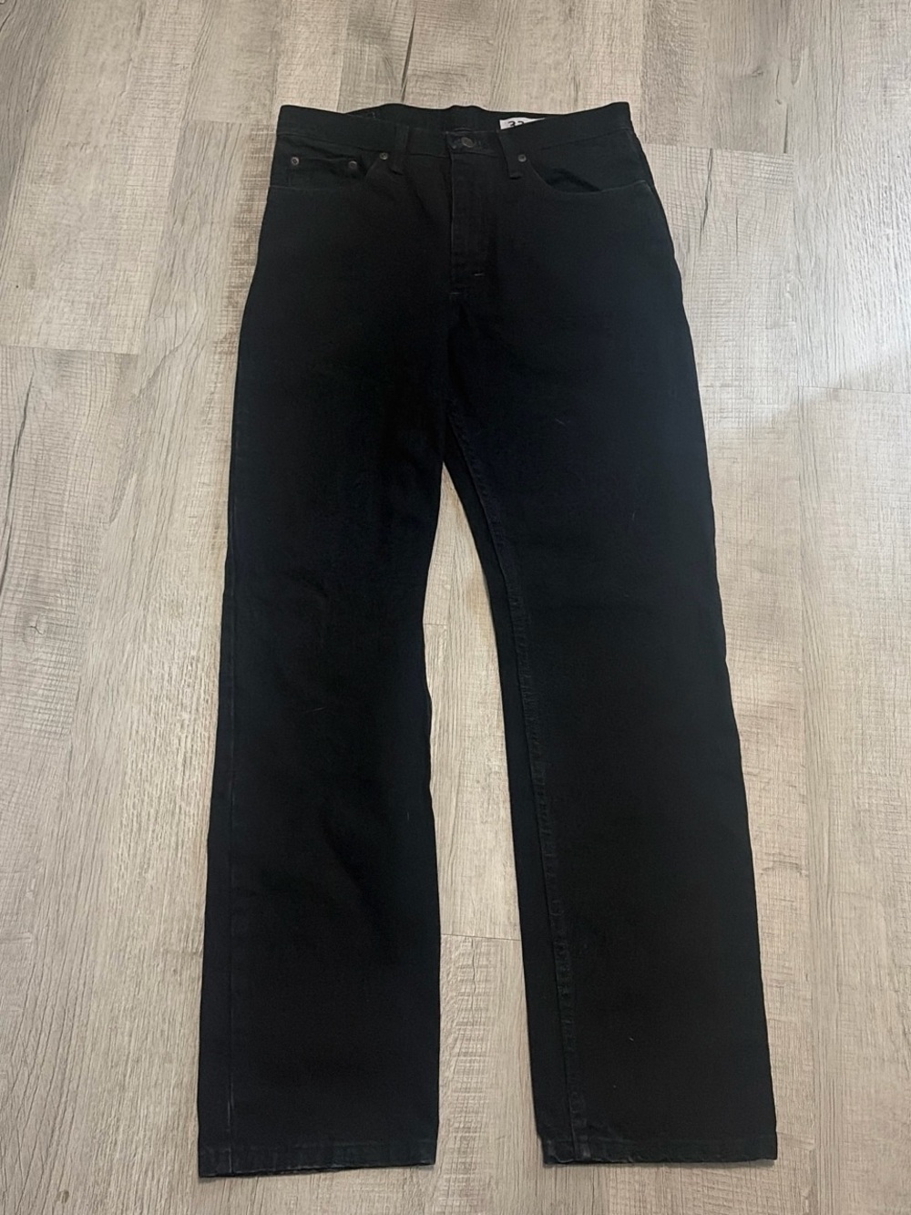 Wrangler Men's Denim Black Straight Jeans